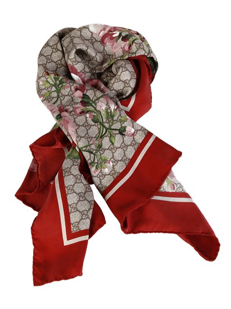 gucci blooms print silk scarf|Gucci Silk Blooms Print Scarf .